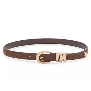 Madewell Triple Keeper Brown Suede Belt